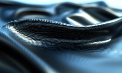 Naklejka premium Wavy metallic textured surface with subtle light reflections for abstract background