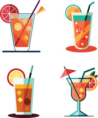 set of cocktails