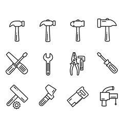 Fototapeta premium Set of keys vector, solid on black, isolated on white background