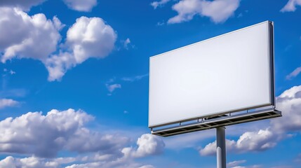Fototapeta premium Blank Billboard Against a Blue Sky