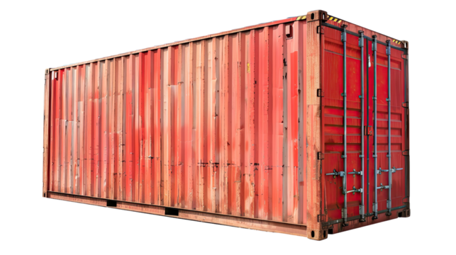 Rusty Red Container: A weathered, red shipping container, hinting at a life of global travel and the stories etched upon its metallic surface.  It's a testament to the world's trade and transport.