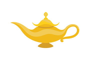 magic lamp isolated on white background