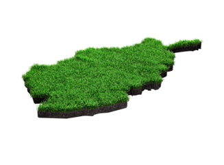 Afghanistan Map Soil Land Geology Cross Section Green Grass And Rock Ground Texture 3d Illustration