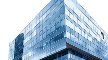 Skyline Prism: A modern architectural marvel, a glass-clad building reaching towards the sky, with reflections of the world around it, conveying innovation and urban life. 