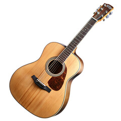 acoustic guitar isolated on white