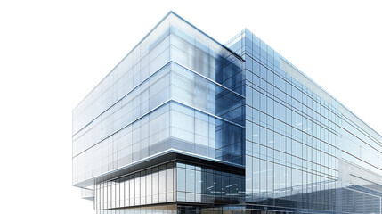 Obraz premium Modern Architectural Marvel: A contemporary building with a sleek glass facade, showcasing clean lines and a minimalist aesthetic, reflecting the sky and embodying modern design principles.