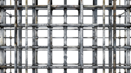 Steel Reinforcement: A detailed, symmetrical shot highlighting the intricate framework of steel reinforcement bars used in construction, showcasing strength and geometric pattern.