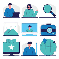 A diverse Vector set Illustrator Artwork Design