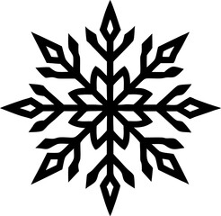 black and white snowflake