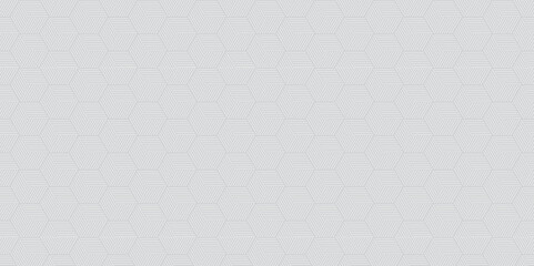 Abstract white and gray seamless pattern hexagon type decor square fabric pattern texture design wallpaper.