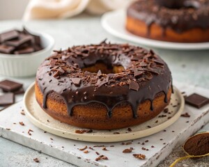 chocolate donut cake with chocolate