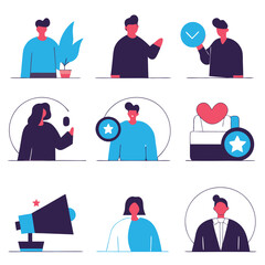 A diverse Vector set Illustrator Artwork Design