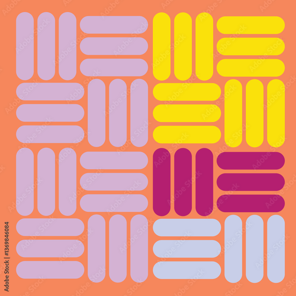 Poster minimalist lines pattern. seamless patern with geometric elements