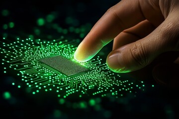 A close-up of a hand holding a microchip, symbolizing the advancements of STEM in technology