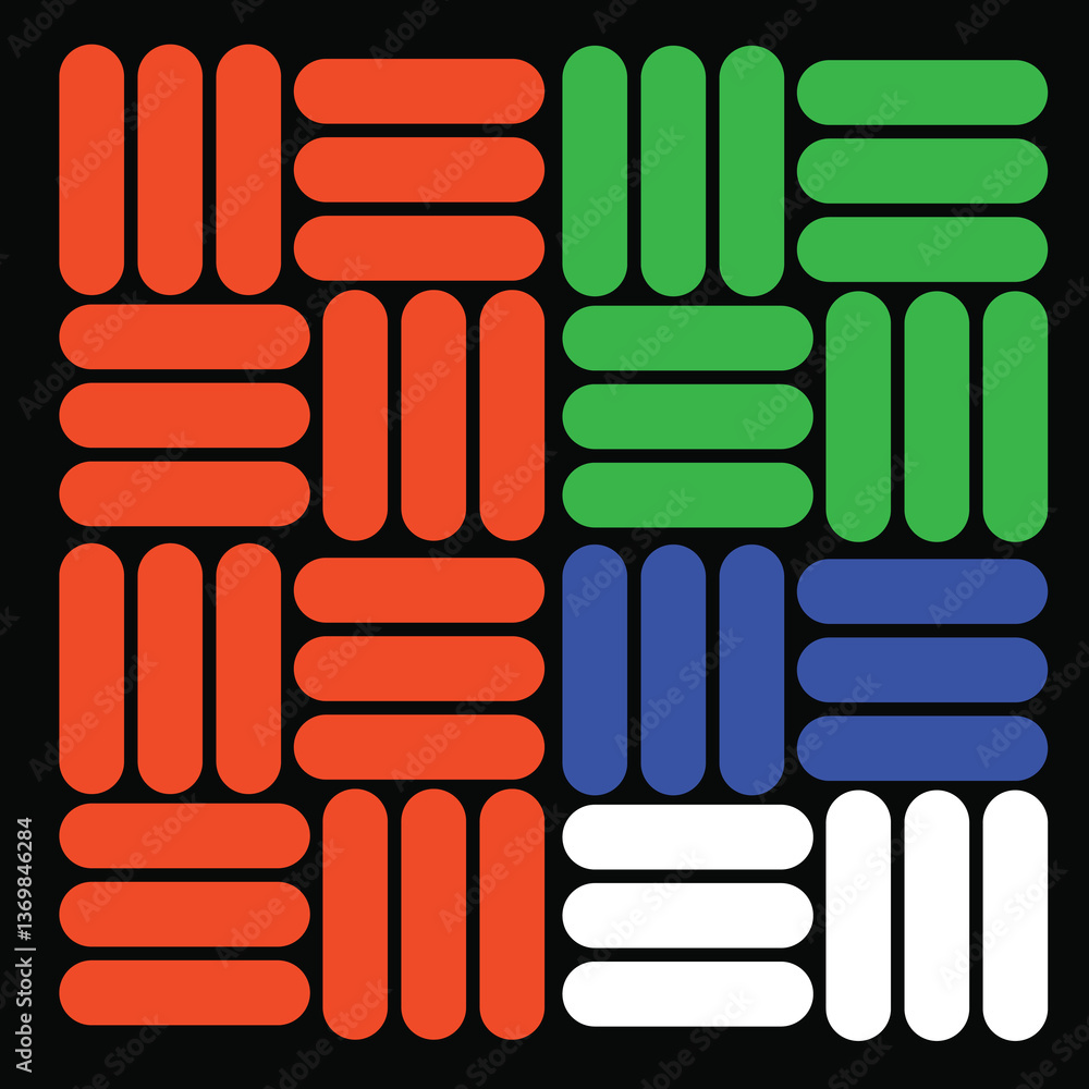 Poster minimalist lines pattern. seamless patern with geometric elements