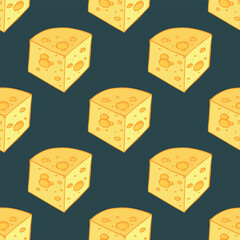 Seamless pattern with cheese doodle for decorative print, wrapping paper, greeting cards, wallpaper and fabric
