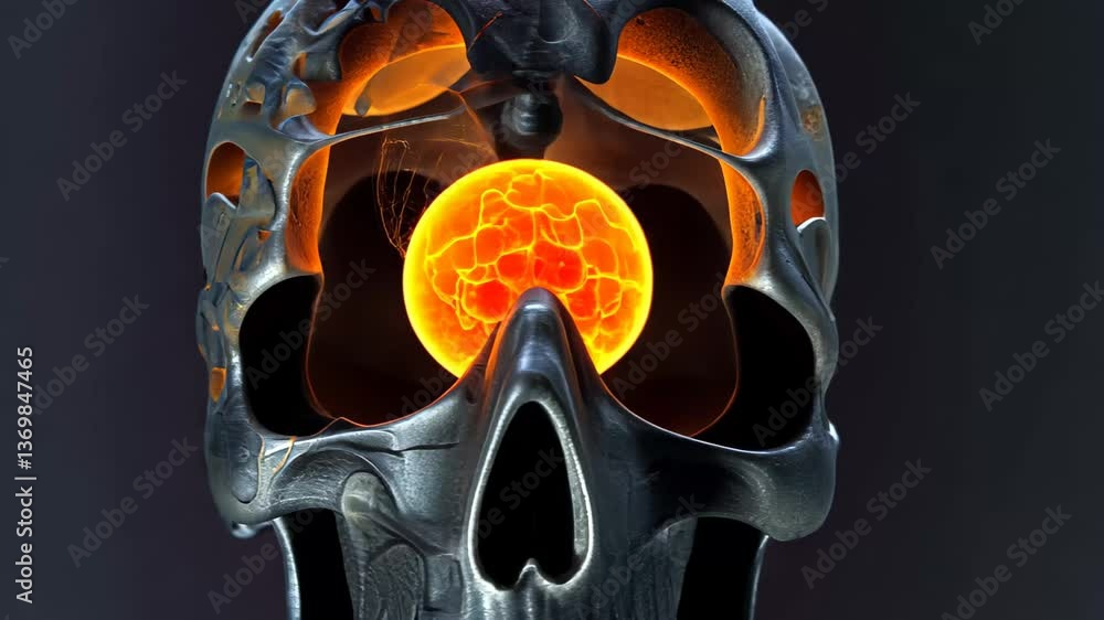 Poster a detailed mri scan reveals the intricate structures of the brain, with certain areas highlighted fo
