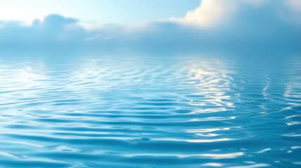 Obraz premium Calm Blue Ocean With Clear Sky on a Peaceful Day