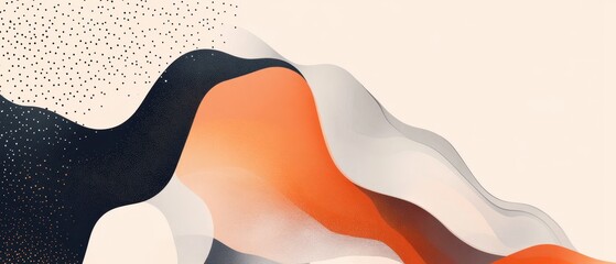 Obraz premium Abstract Fluid Shapes in Earthy Tones Creating Elegant Background Design