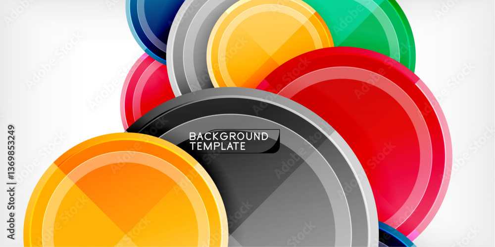 Aufkleber geometric design abstract background - circles