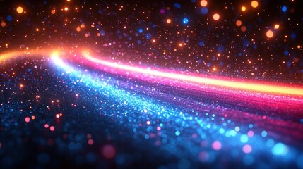 Obraz premium Cosmic Sparkle: A Celestial Dance of Light and Color