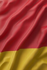 Fototapeta premium Waving Flag of Spain Close-Up 3D Illustration for Digital Backgrounds and Patriotic Design