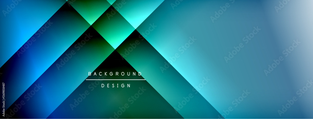 Poster Colorful gradient with lines made of shadow and light. Creative background