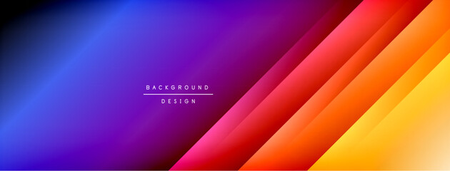 Colorful gradient with lines made of shadow and light. Creative background