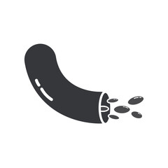 isolated pictogram representing a blood vessel, illustrating circulation, cardiovascular health, and the human vascular system for medical purposes