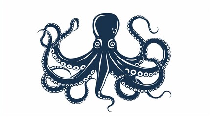 An octopus icon with tentacles curling outward, depicted in an elegant line drawing on a white background.