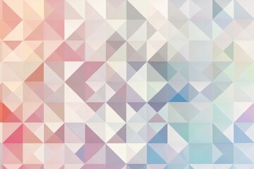 Soft pastel triangles create a harmonious abstract pattern with smooth gradients in a dynamic composition