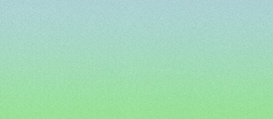Mint green illuminated on soft blue, grainy color gradient background, noise texture effect, copy space	