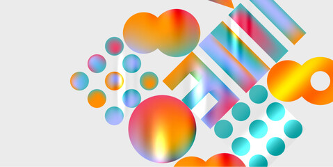 Circles and triangles modern art. Vector Illustration For Wallpaper, Banner, Background, Card, Book Illustration, landing page