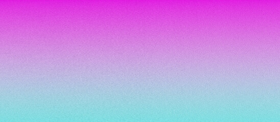 Neon pink illuminated on electric blue, grainy color gradient background, noise texture effect, copy space	
