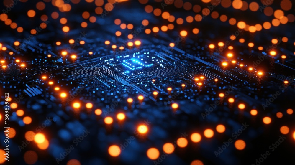 Poster digital circuitry: a microscopic view of technological innovation
