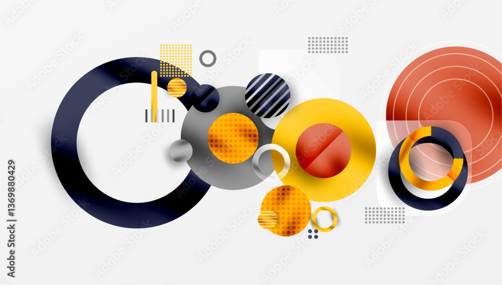 Aufkleber Abstract background - layered geometric shapes with smooth gradients and transparency