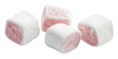 Delicious Marshmallows Treats on transparent background