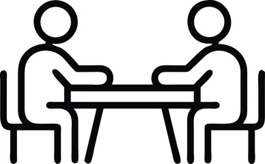 Fototapeta premium Business Meeting Icon – Team Collaboration Around a Table