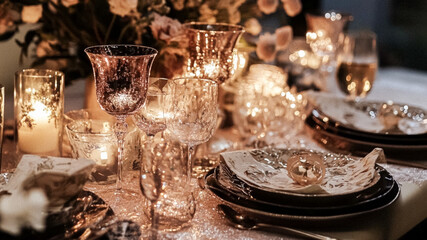 Fototapeta premium New Year party decor, home decoration for festive holiday celebrations