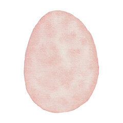 Light Pink Watercolor Easter Egg. High quality illustration for Easter decoration