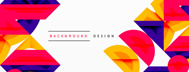 Abstract geometric background shapes forming a modern, symmetrical pattern. Bold contrast, smooth gradients, dynamic composition, futuristic style