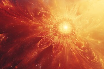 Fototapeta premium Vibrant Explosion of Energy in Space