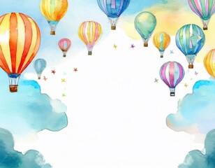 カラフルな気球のフレーム