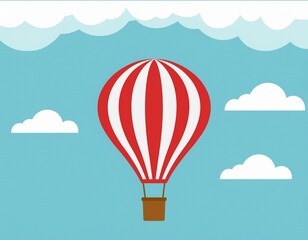 Fototapeta premium 空を飛んでいる気球