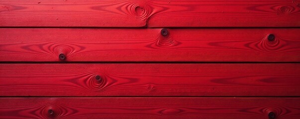 Deep crimson stained wood planks, horizontal lines, wood grain, red wooden background, surface