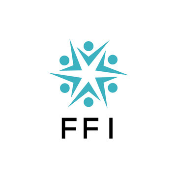 FFI creative minimalist letter logo.