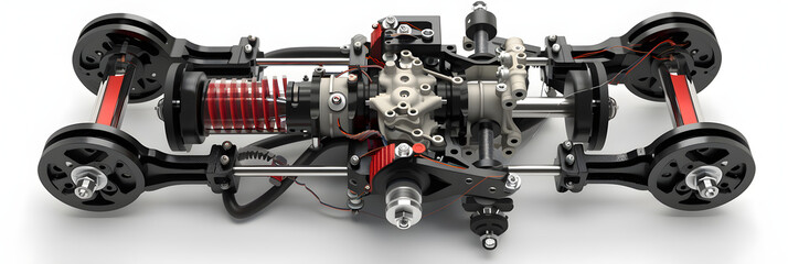 Fototapeta premium Detailed Representation of an Advanced 3D Printer Extruder Assembly