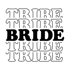 Bride tribe svg cut file. Isolated vector illustration.