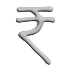 3d rupee currency symbol. Single element for design