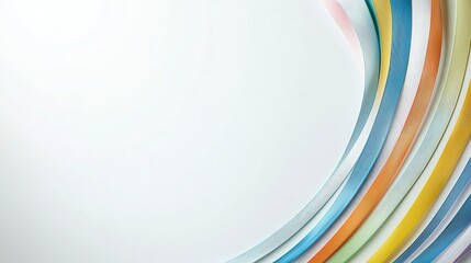 Obraz premium Colorful Abstract Ribbons on White Background.